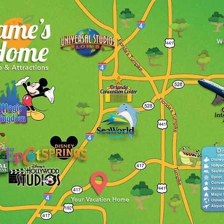 A - New 4 Bedroom Home - 5 Miles To Disney - Free Water Park - Private Pool Kissimmee Luaran gambar